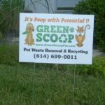 poop with potiential yard sign